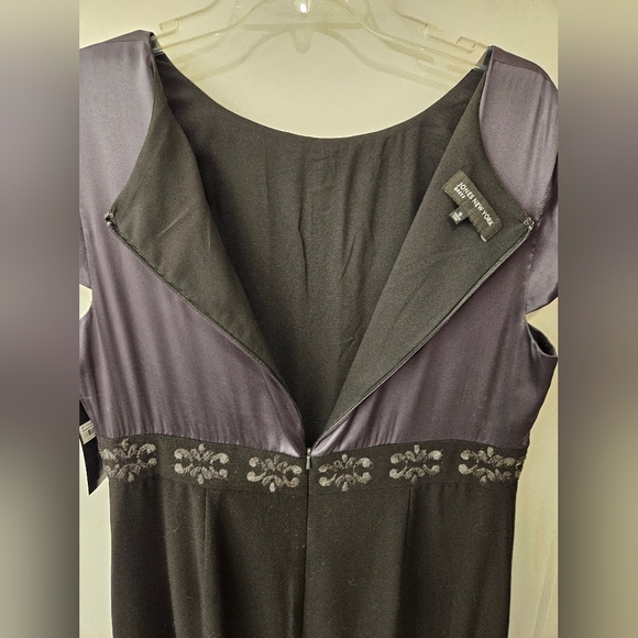 NWT - Silk Jones New York Poly Rayon Stretch "Black/Pewter" Dress - Size 16 - Picture 3 of 8